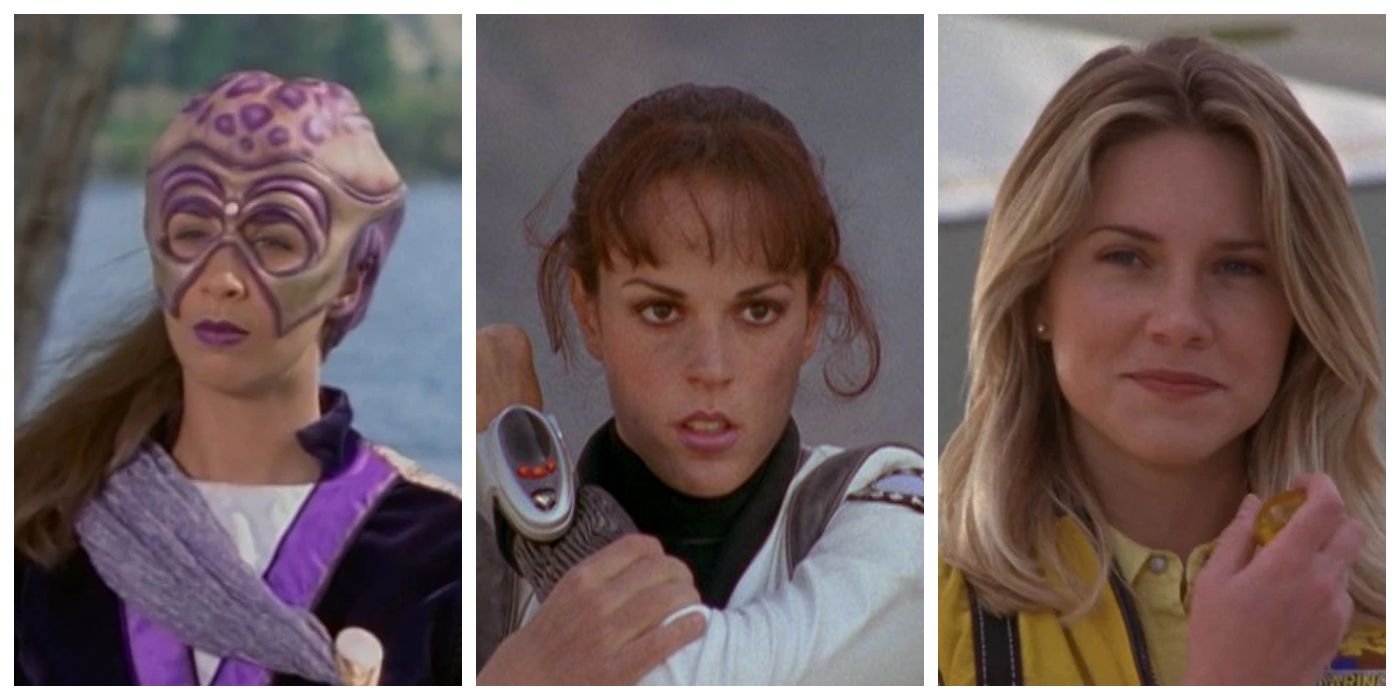 Delphine de Mighty Morphin Alien Rangers, Jen Scotts de Power Rangers Time Force y Taylor Earhardt de Wild Force