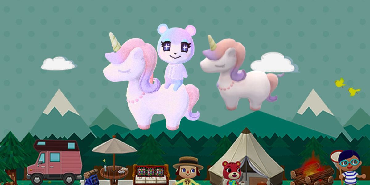 Animal Crossing Pocket Camp Dreamy Unicorn Plushie