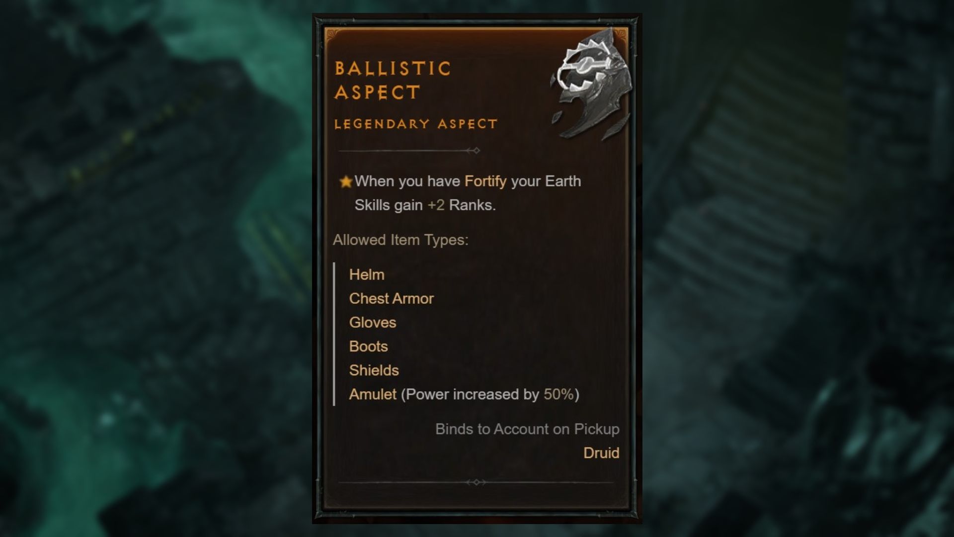 Ballistic Aspect in Diablo 4