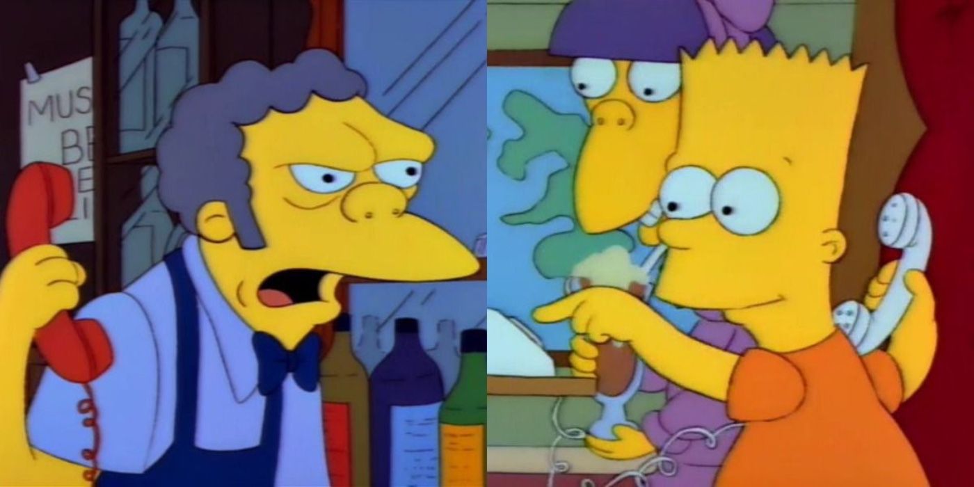 Bart prank calling Moe in Treehouse of Horror II