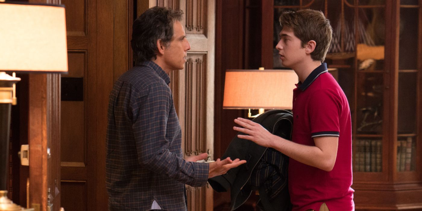 Ben Stiller and Austin Abrams arguing in Brad&rsquo;s Status.
