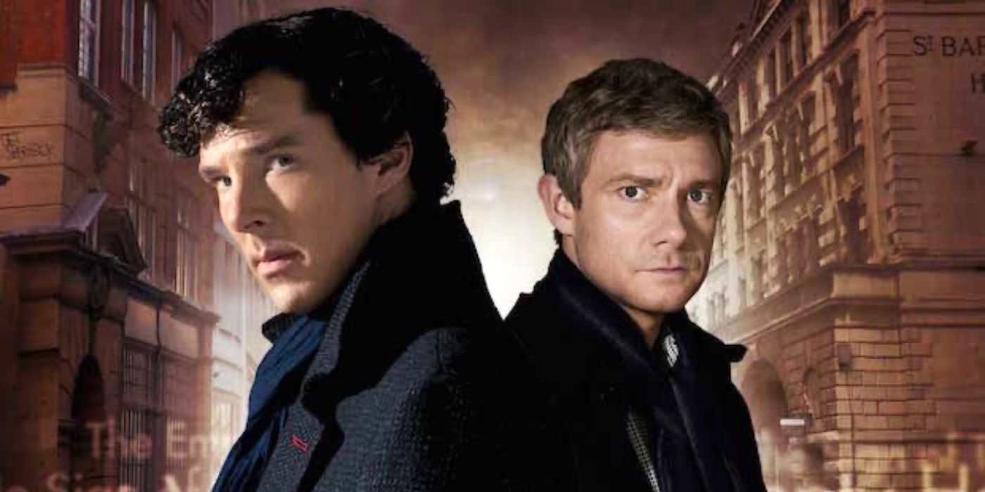 Benedict Cumberbatch and Martin Freeman in Sherlock season 4