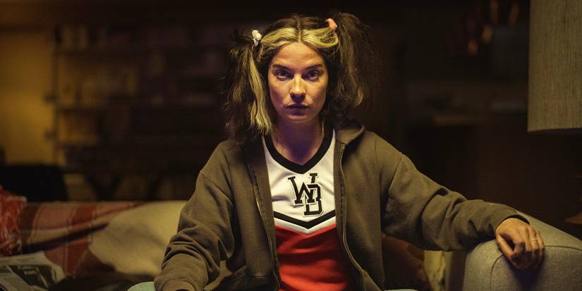 Joan in her cheerleader outfit in the Black Mirror episode Joan is Awful