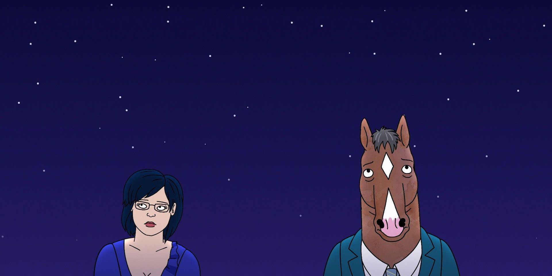 BoJack and Diane look up to the stars in BoJack Horseman