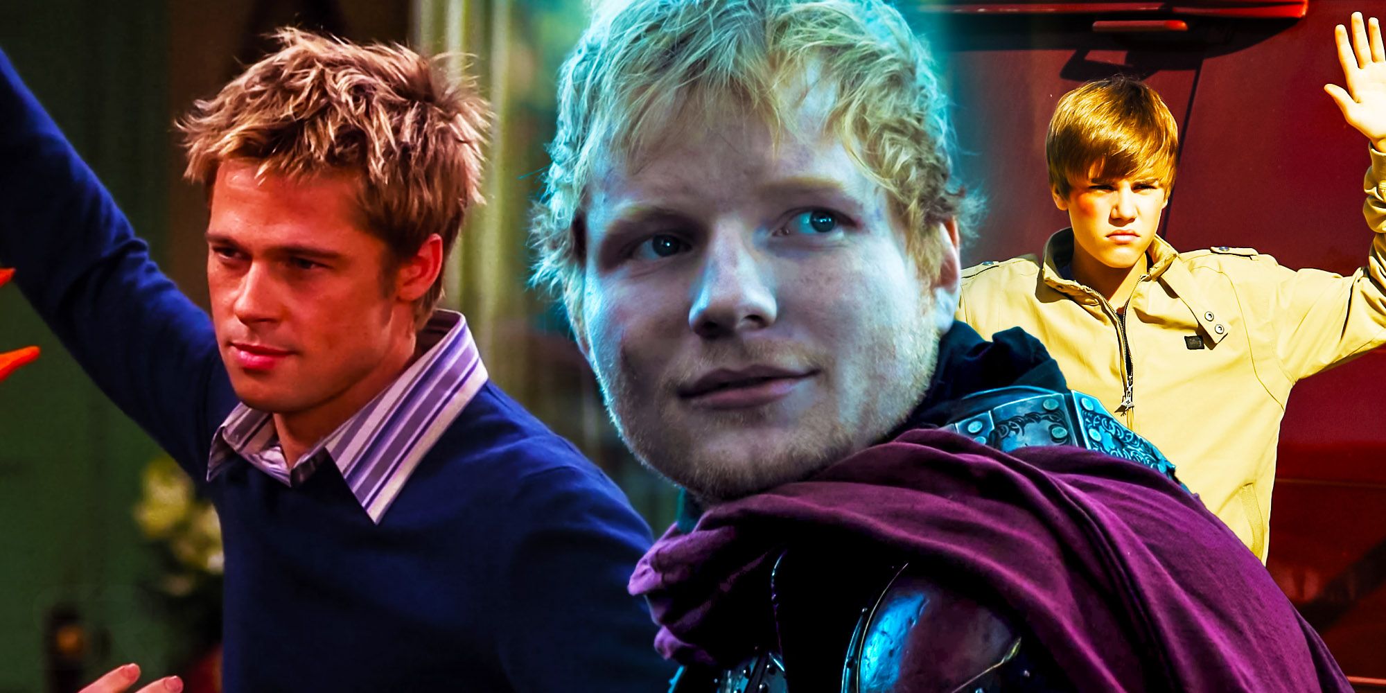 Brad pitt justin bieber ed sheeran cameos
