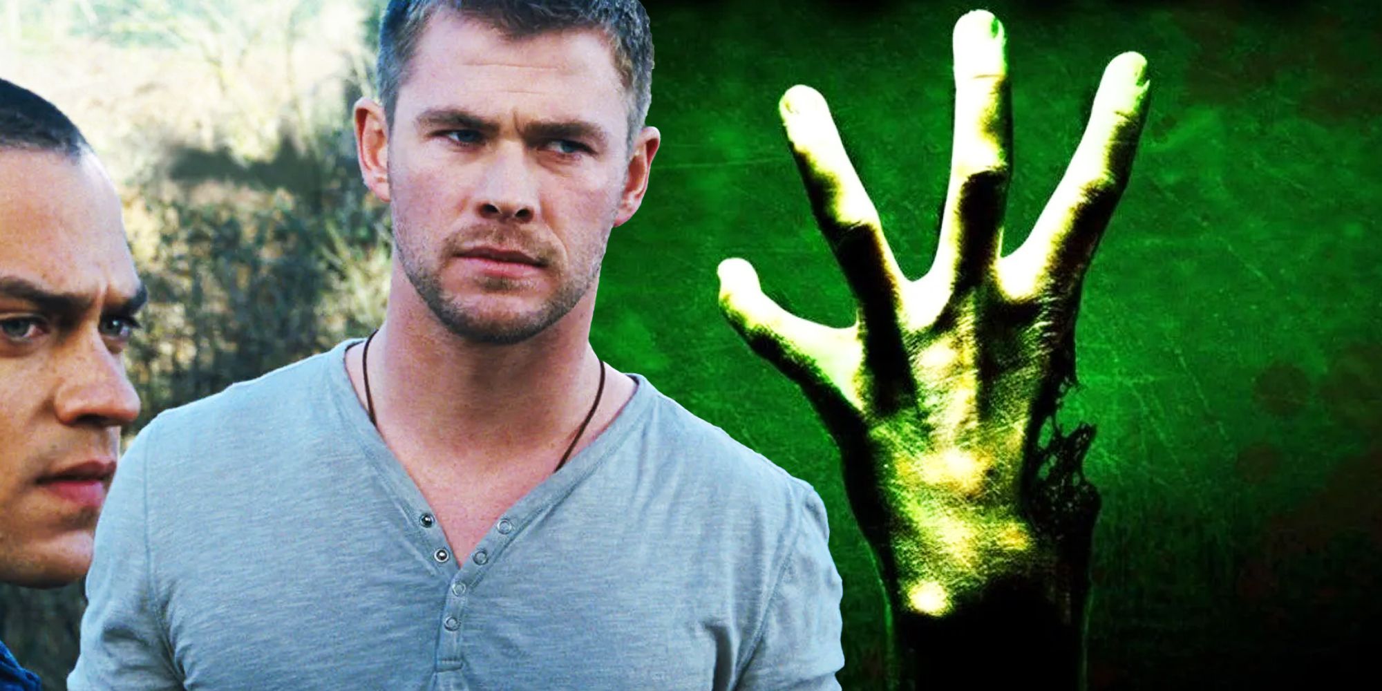 Chris Hemsworth in The Cabin in the Woods and the Left 4 Dead poster