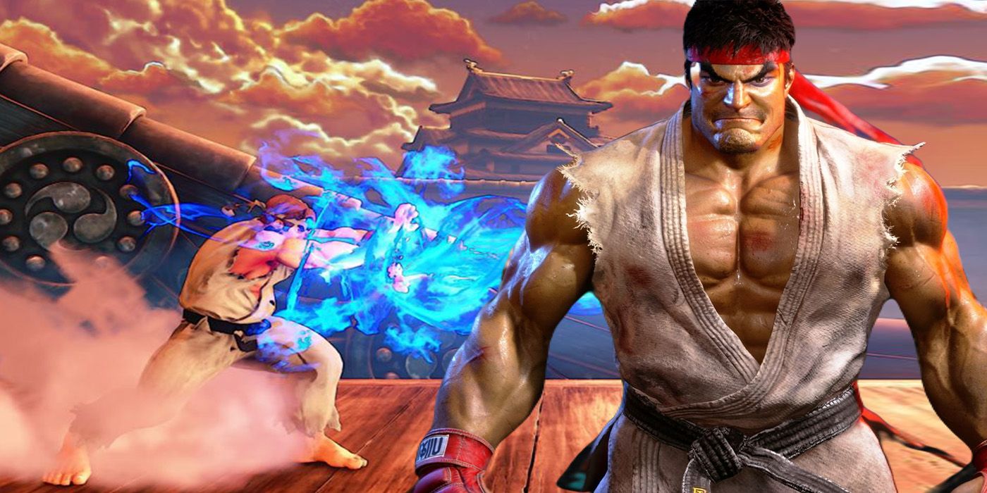 classic street fighter in background overlaid with large image of deejay