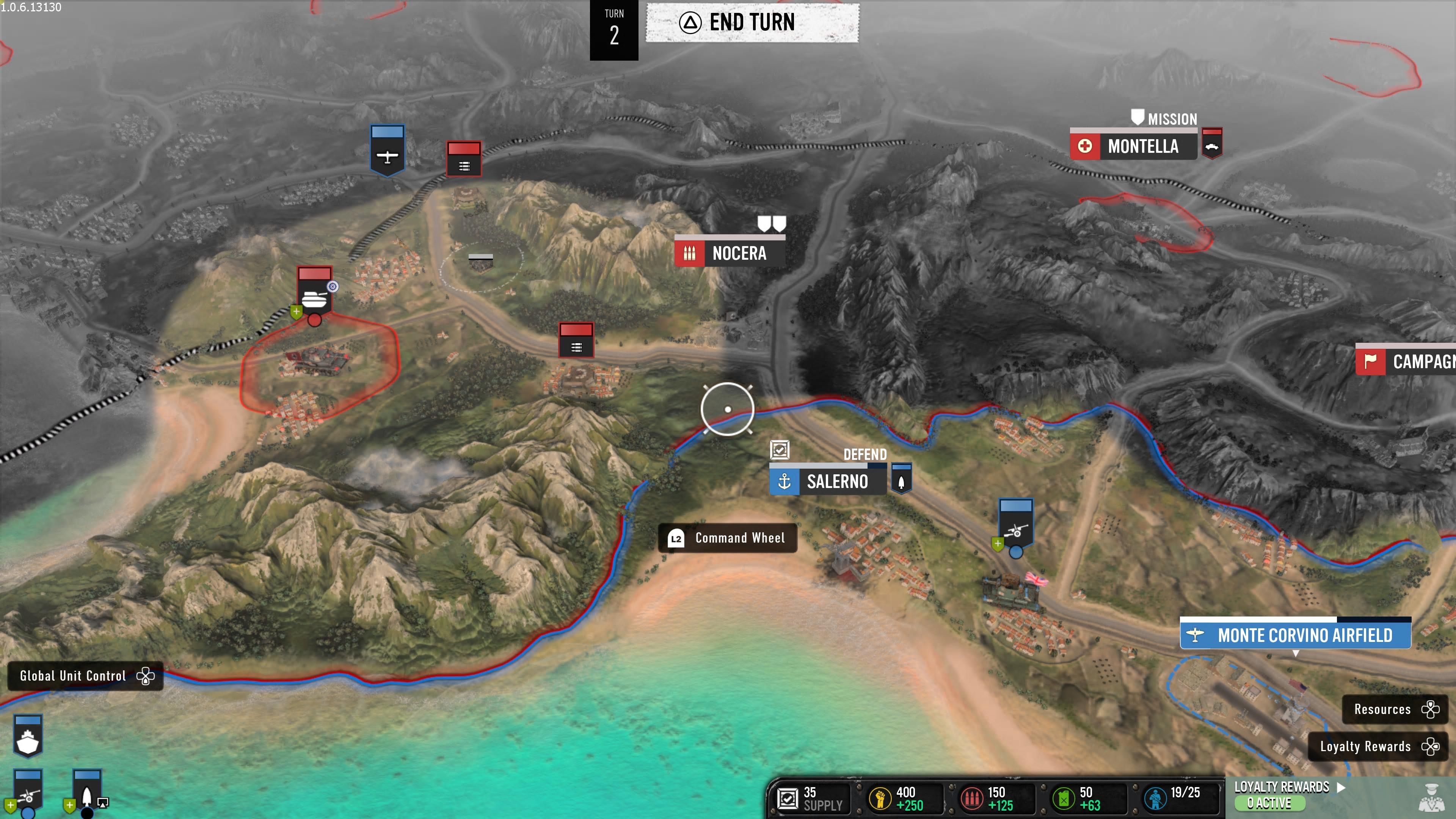 Screenshot from Company of Heroes 3 showing the Italy map players use in the Italian campaign.