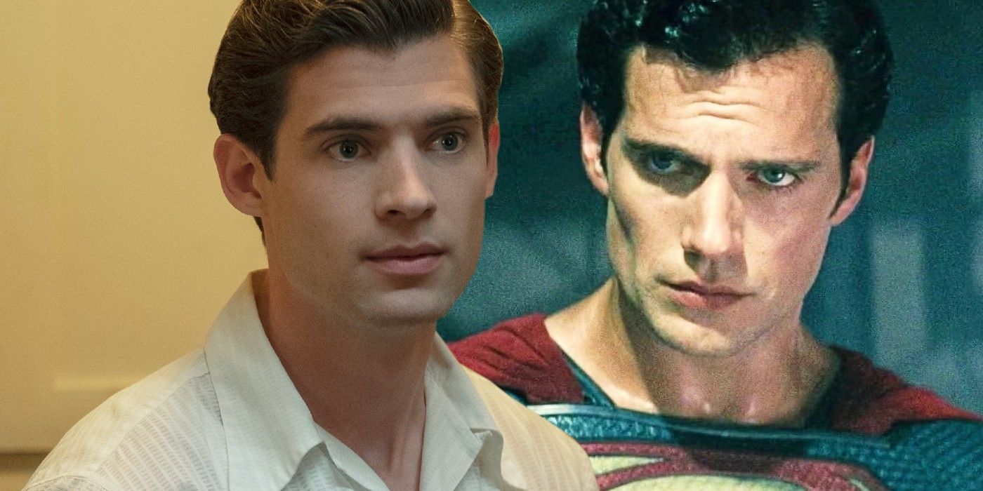 David Corenswet In Hollywood and Henry Cavill as Superman In Man of Steel