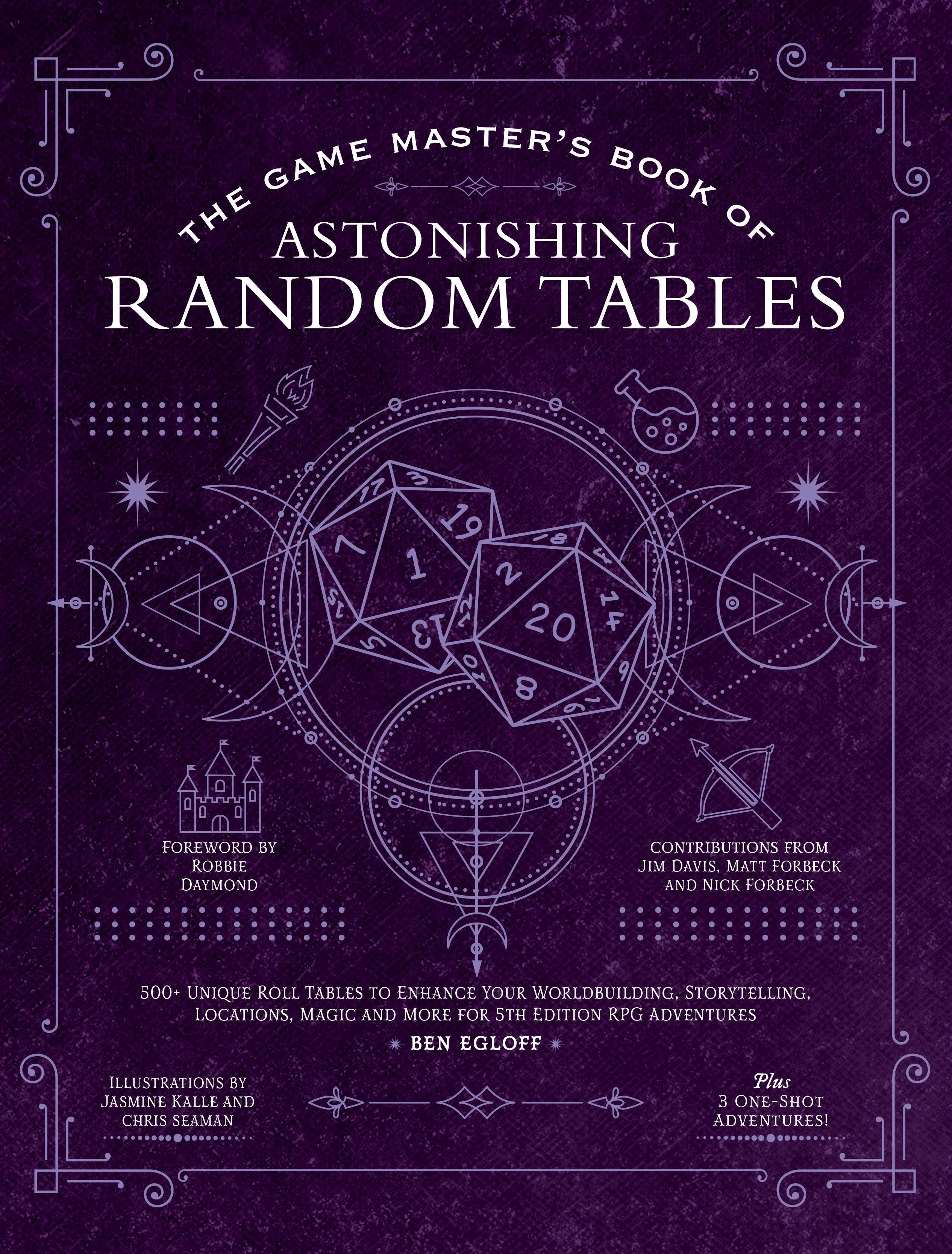 The book cover of the Game Masters Book of Astonishing Random Tables
