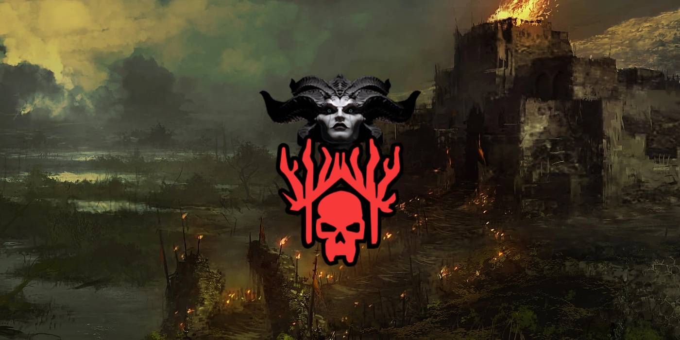 Diablo 4 Wilayah Hawezar dengan Simbol Lilith dan Stronghold