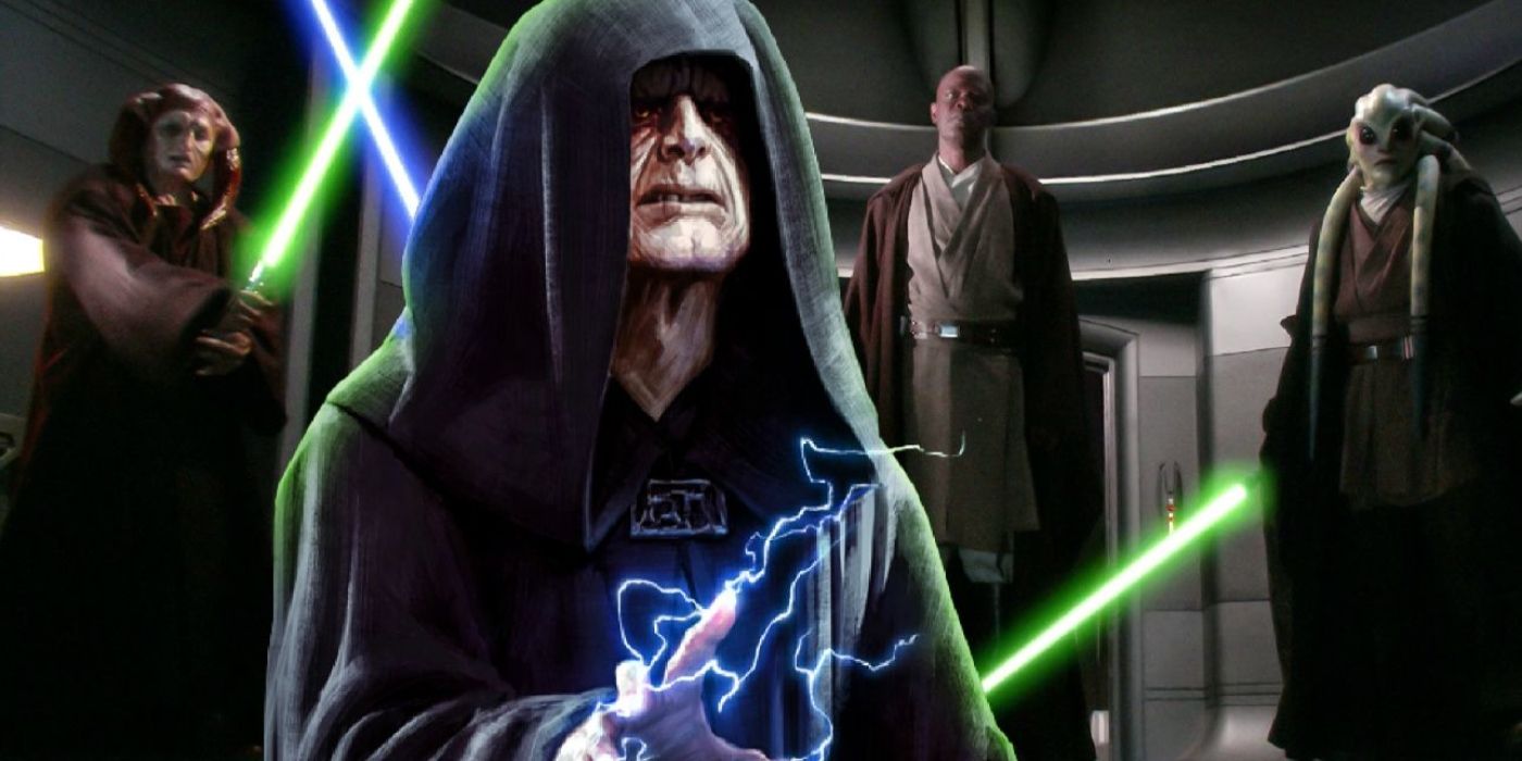 Darth Sidious vs the Jedi.