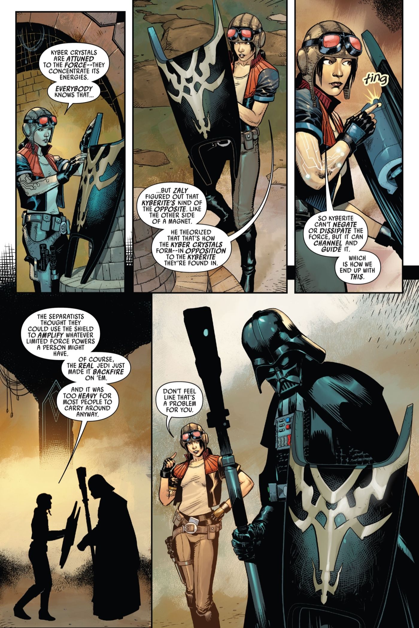 Darth Vader learning about the Zaly Shield.