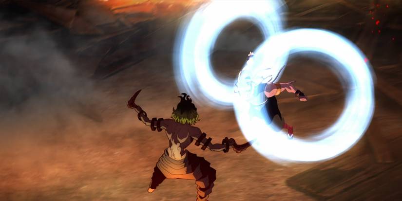 Tengen uses Sound Breathing against Gyutaro in Demon Slayer 