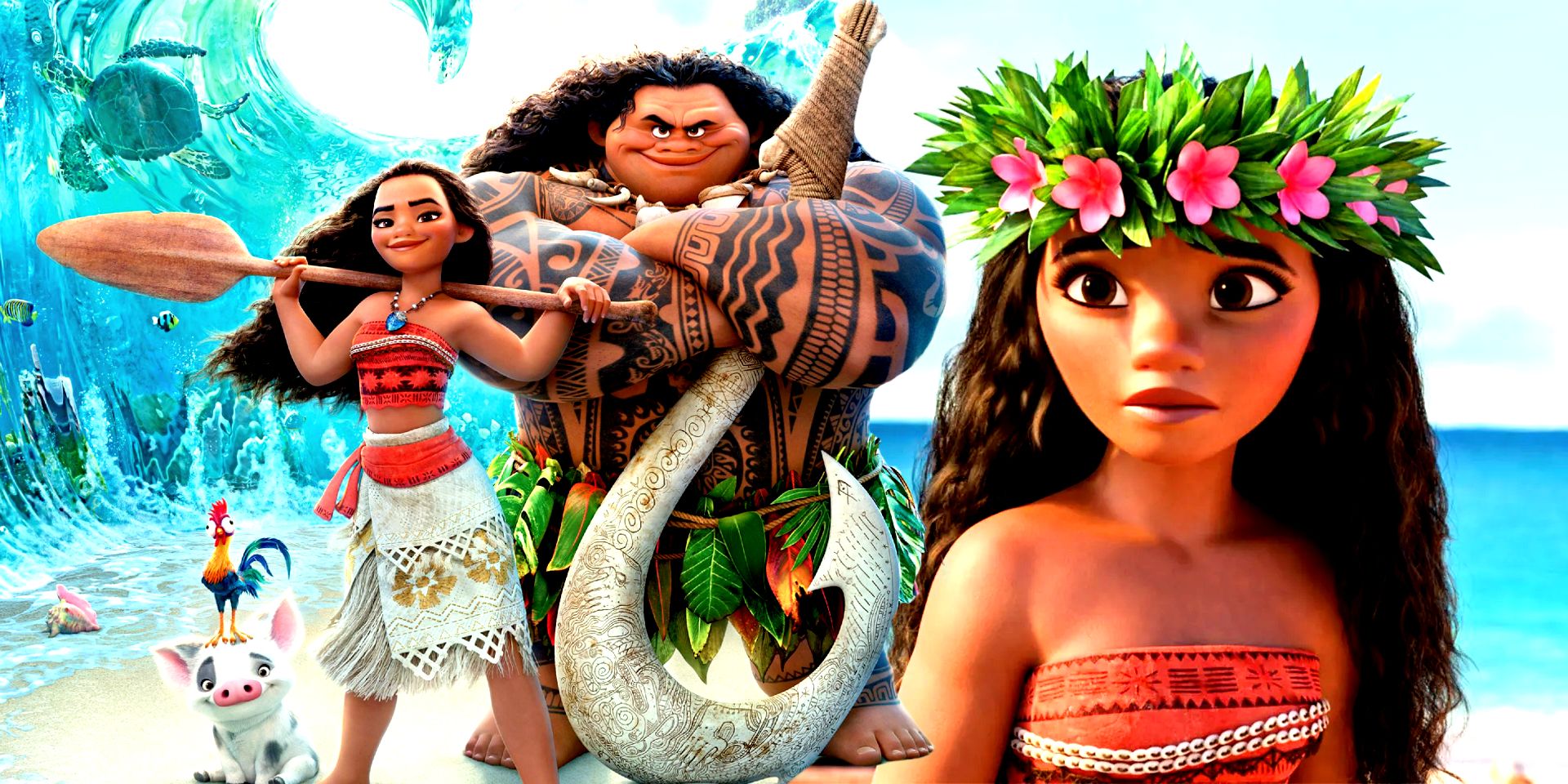 Maui; Hei Hei; Disney Princess