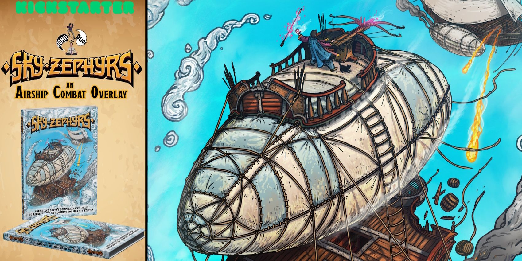DnD Sky Zephyrs Airship Battle and Book Cover