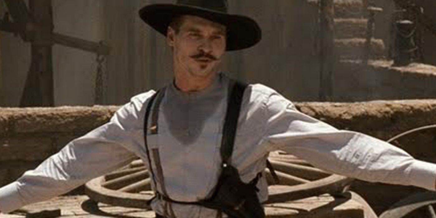 Doc Holliday (Val Kilmer) at the shootout in Tombstone