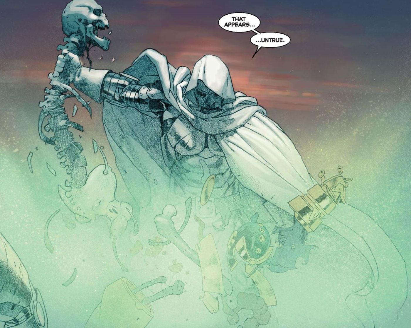 Doctor Doom Rips Out Thanos' Spine