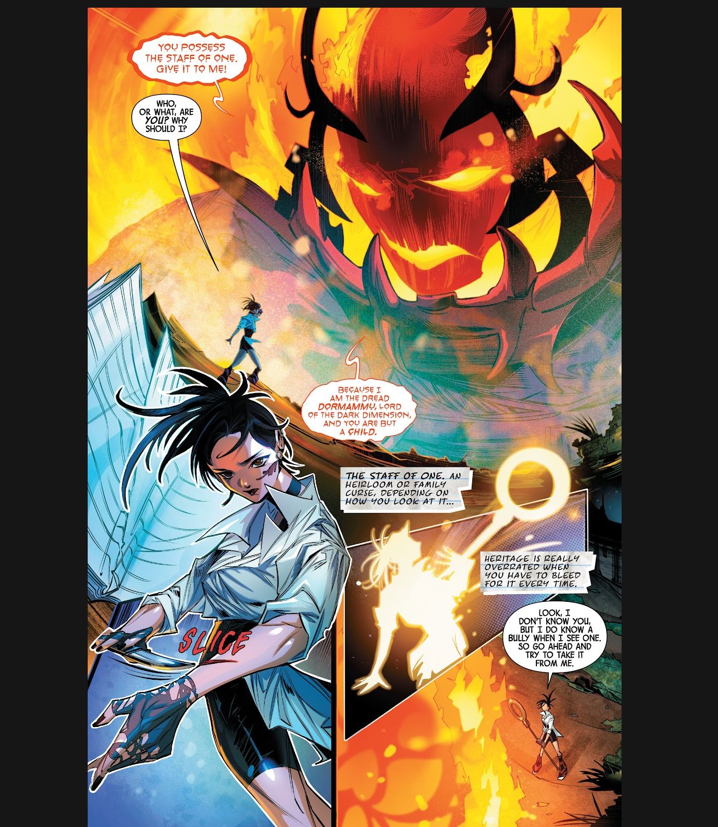 A luta de Dormammu com Nico Minoru revisita a história de Runaways