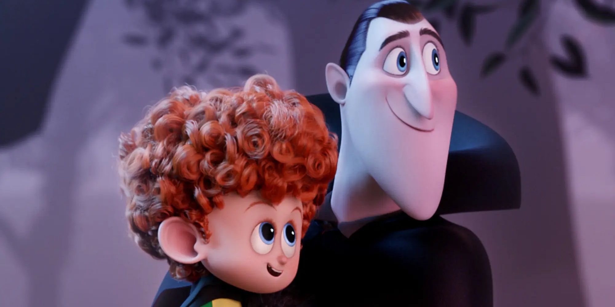 Drac holding Dennis in Hotel Transylvania 2