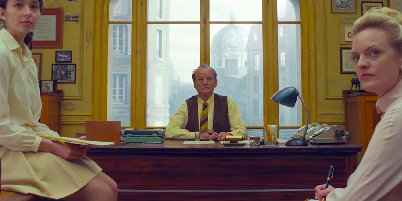 Elisabeth Moss and Bill Murray in The French DIspatch