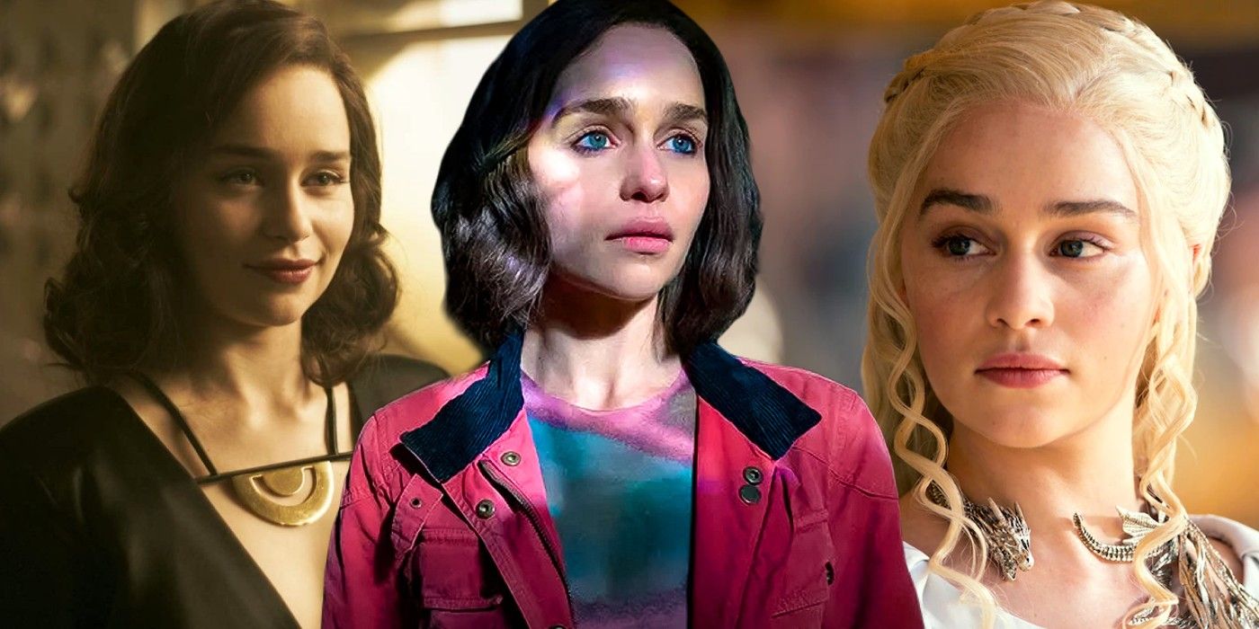 Custom image of Emilia Clarke's roles in Marvel, Star Wars, and Game of Thrones.