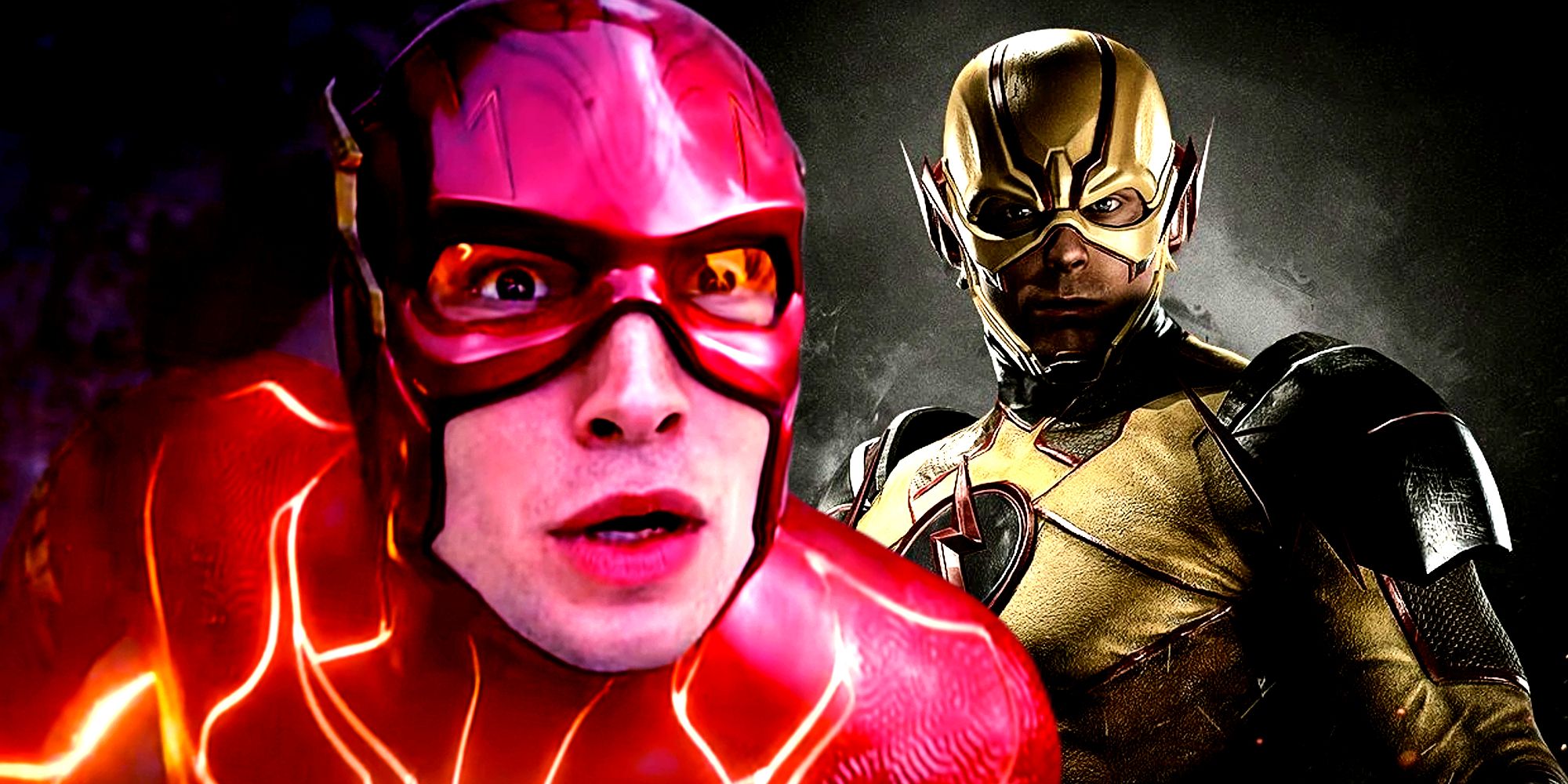 Ezra Miller's Barry Allen and Reverse-Flash in The Flash