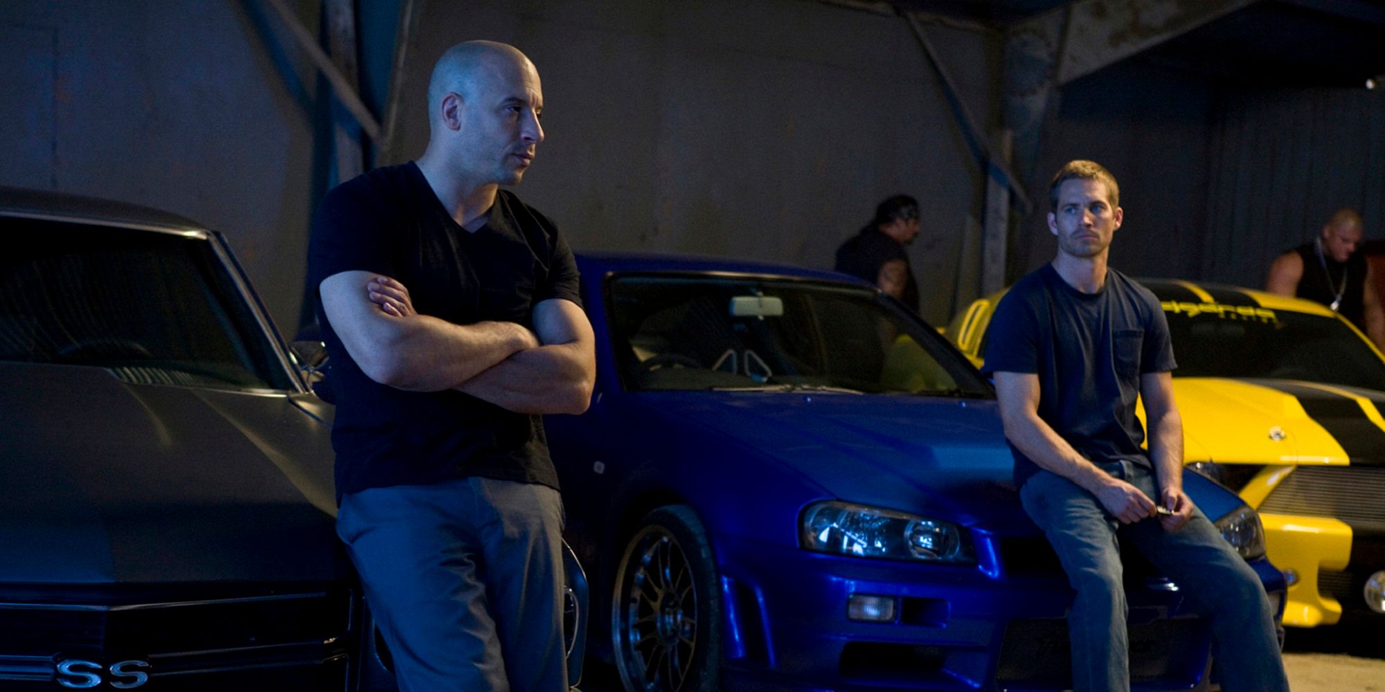 Vin Diesel and Paul Walker in The Fast and the Furious