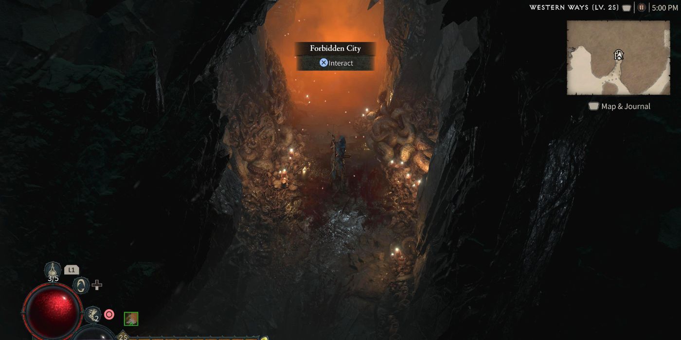Pintu masuk Kota Terlarang Di Diablo 4
