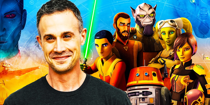 Reddie Prinze Jr and Star Wars Rebels characters.