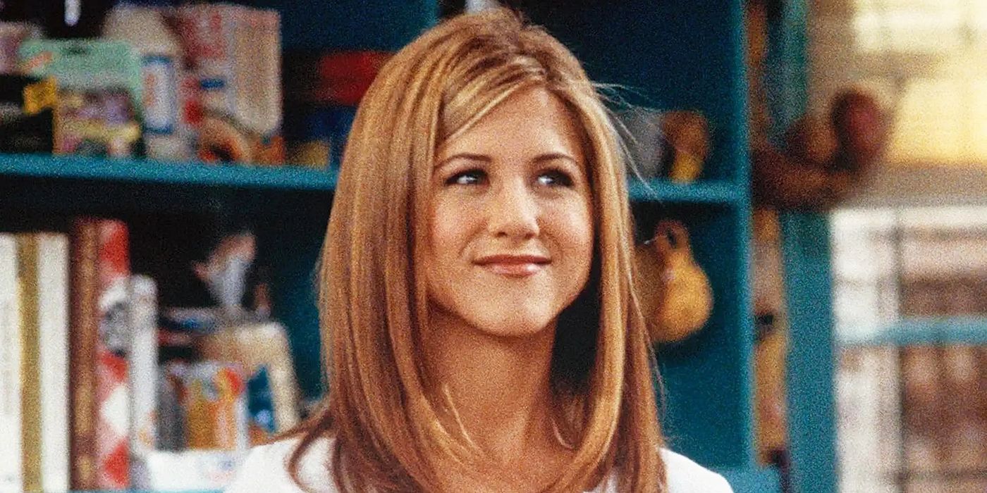 Jennifer Aniston as Rachel Green in her apartment in Friends