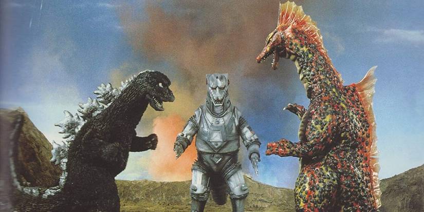 Godzilla fights Titanosaurus in Terror of Mechagodzilla