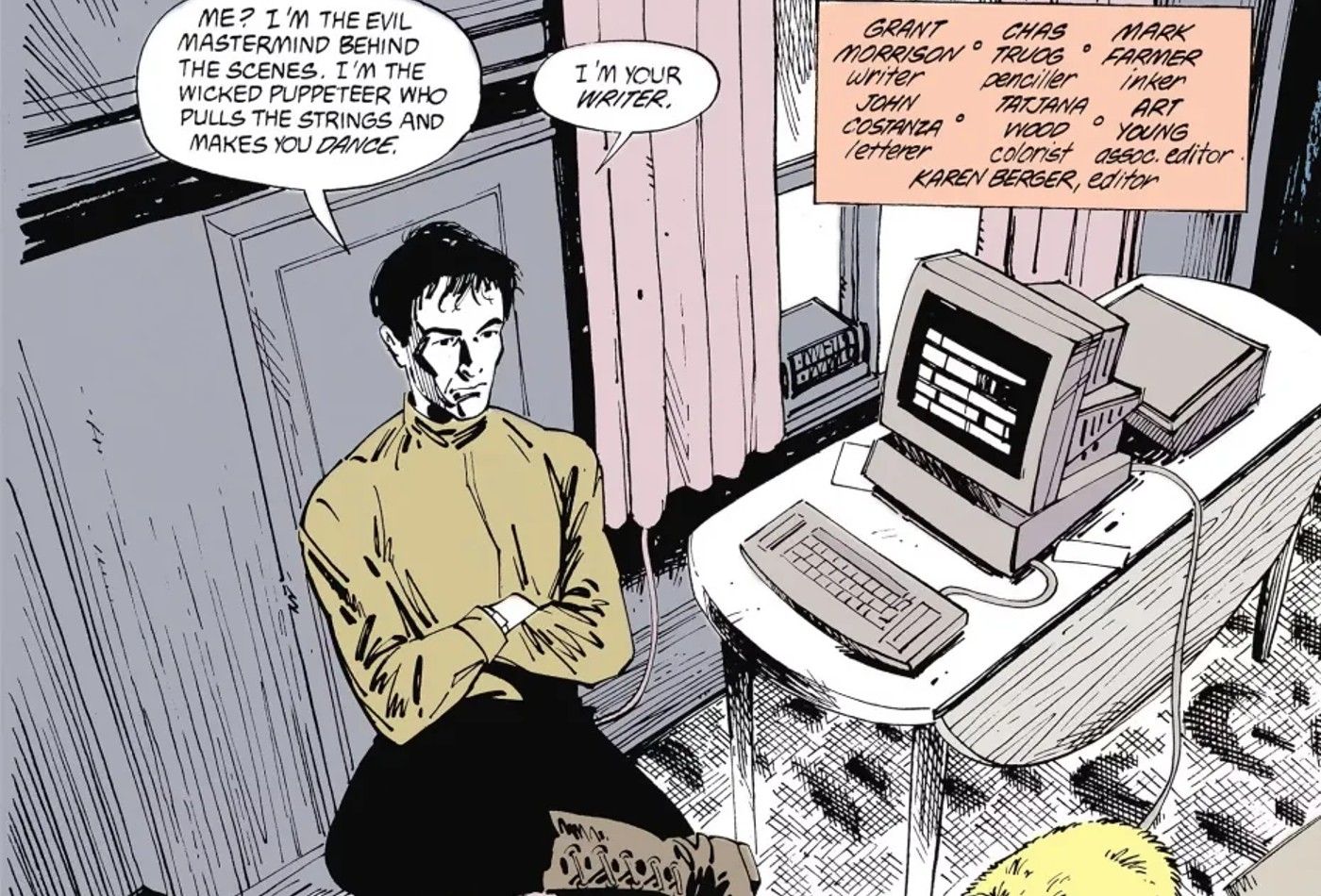 panel from Grant Morrison&rsquo;s Animal Man (DC Comics)