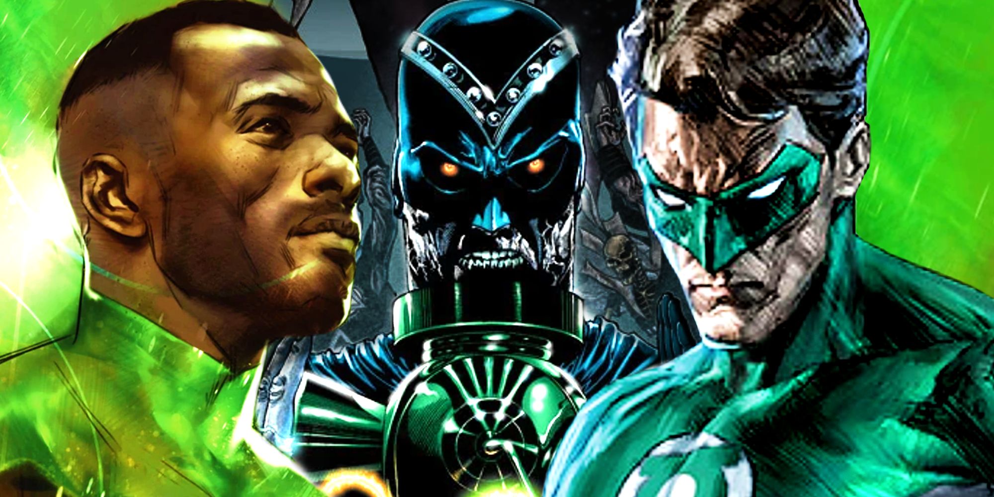 Green Lanterns John Stewart and Hal Jordan in DC&rsquo;s Blackest Night