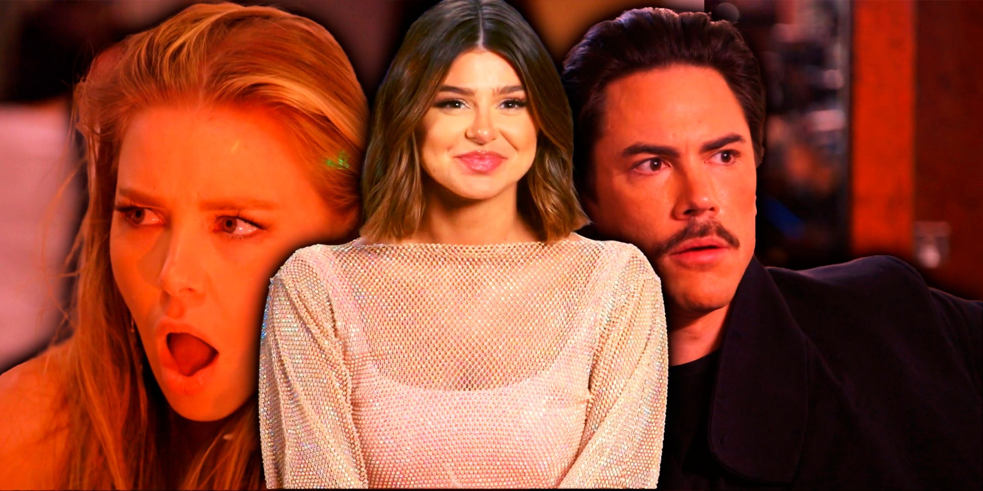 Vanderpump Rules Raquel Leviss, with Tom Sandoval and Ariana Madix