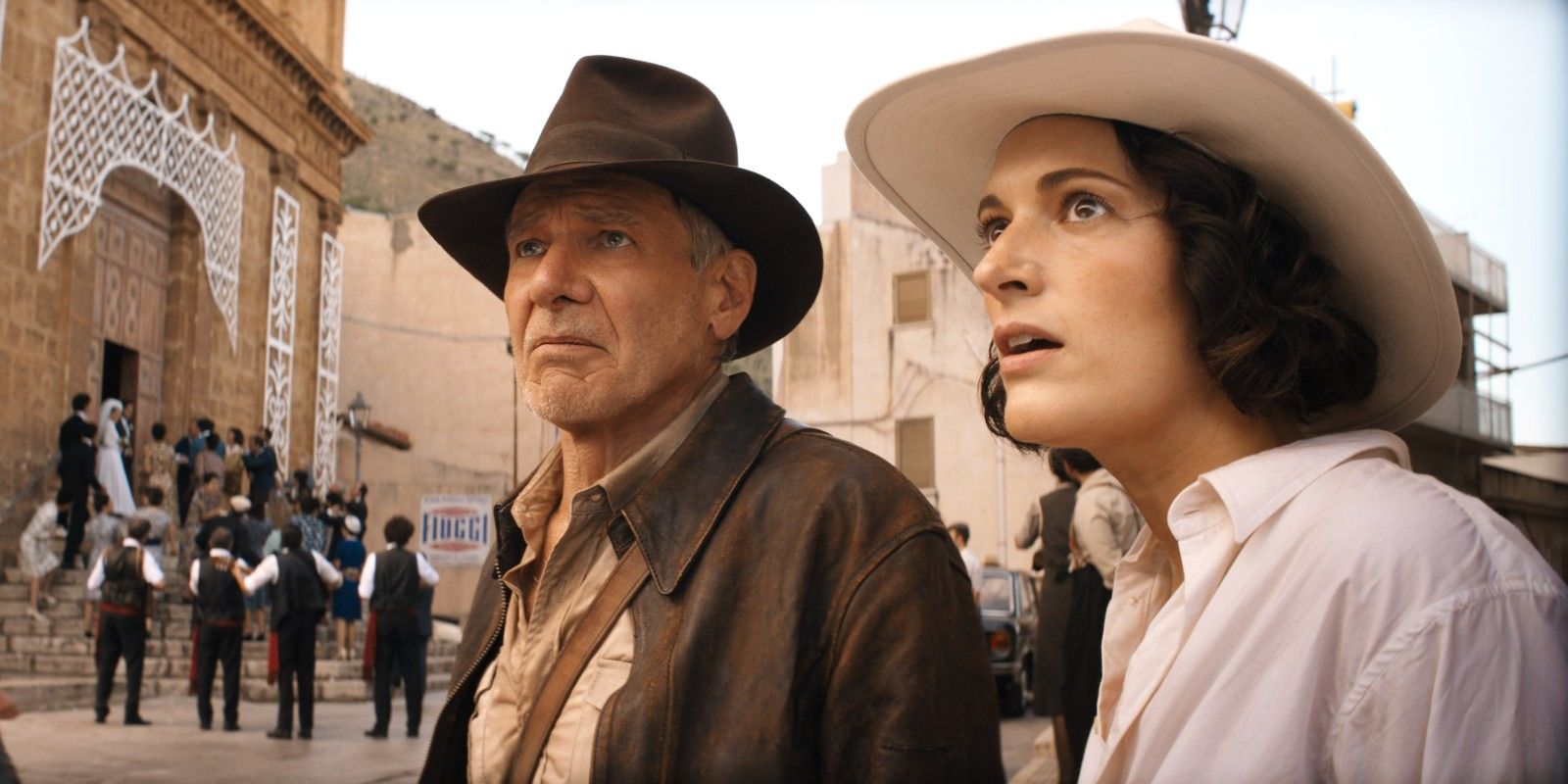Harrison Ford and Phoebe Waller-Bridge in Indiana Jones and the Dial of Destiny