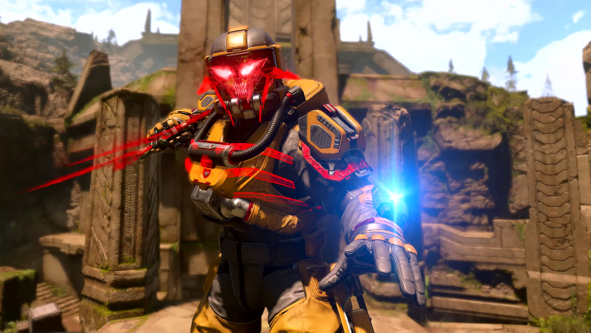 Hazmat wearing Spartan IV in Halo Infinite