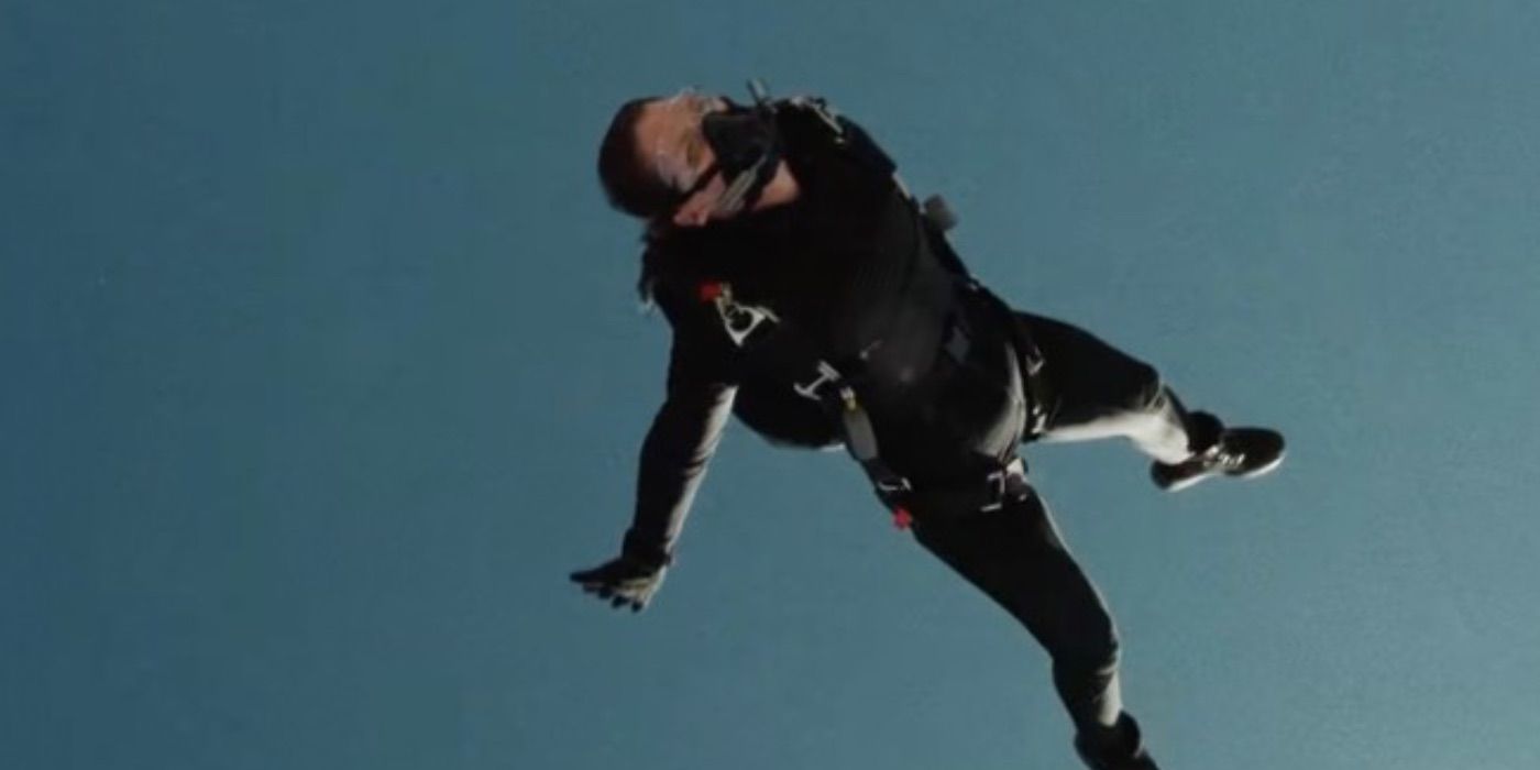 Rachel Stone skydives in Heart of Stone