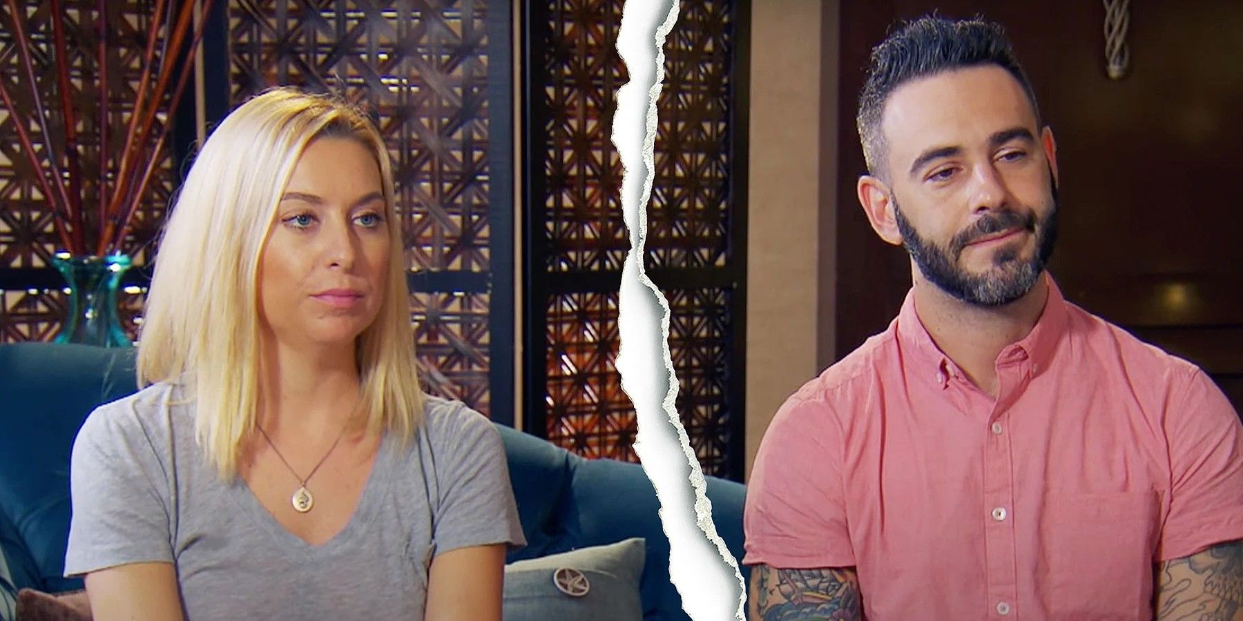heather derek married at first sight image with division to indicate divorce MAFS