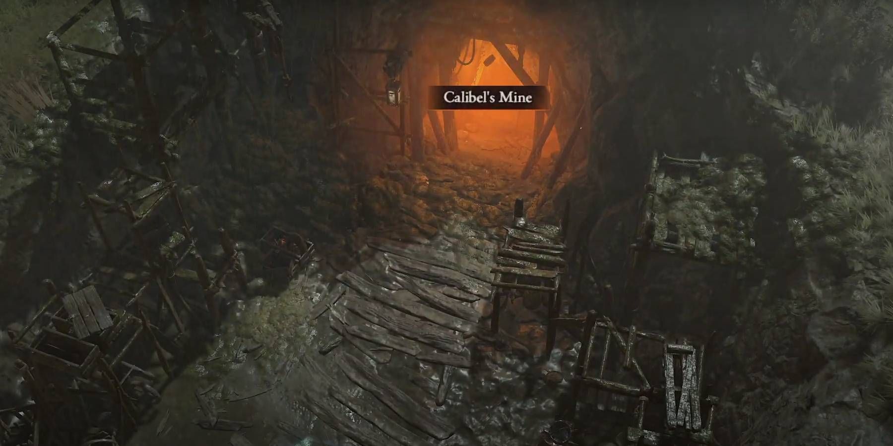 Entrada a la mazmorra de la mina de Calibel de Diablo 4