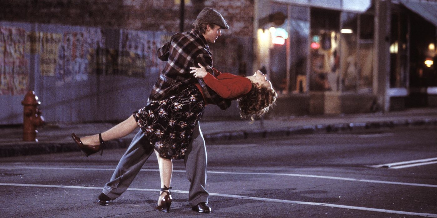 Noah and Allie dancing in the street in The Notebook