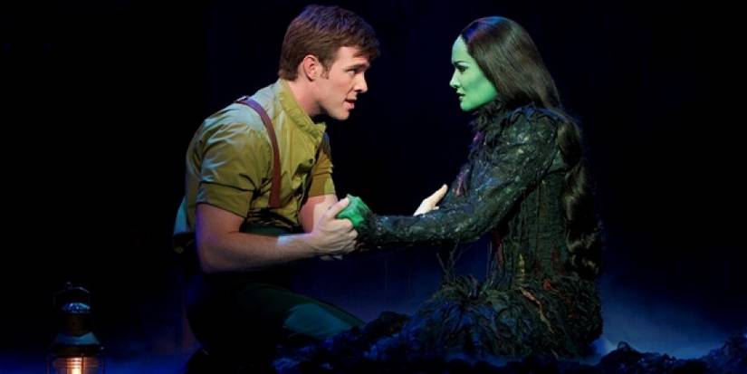 Elphaba and Fiyero holding hands during "As Long As You're Mine" from Wicked