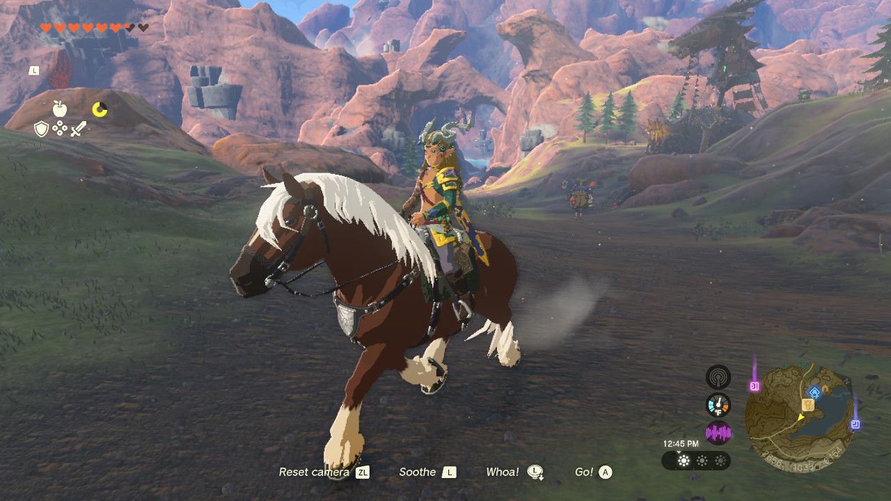 Link montando a Epona en Zelda TOTK