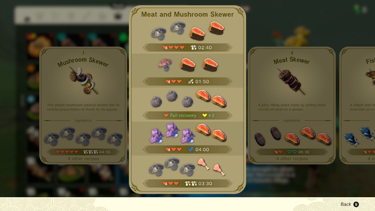 Zelda: Tears Of The Kingdom - 10 Best Recipes For Defense