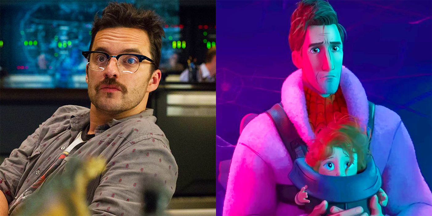 jake johnson as peter b parker in across the spider-verse