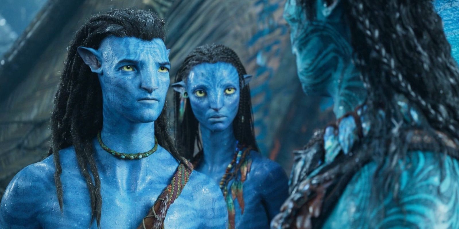 Jake Sully and Neytiri in Avatar: The Way of Water