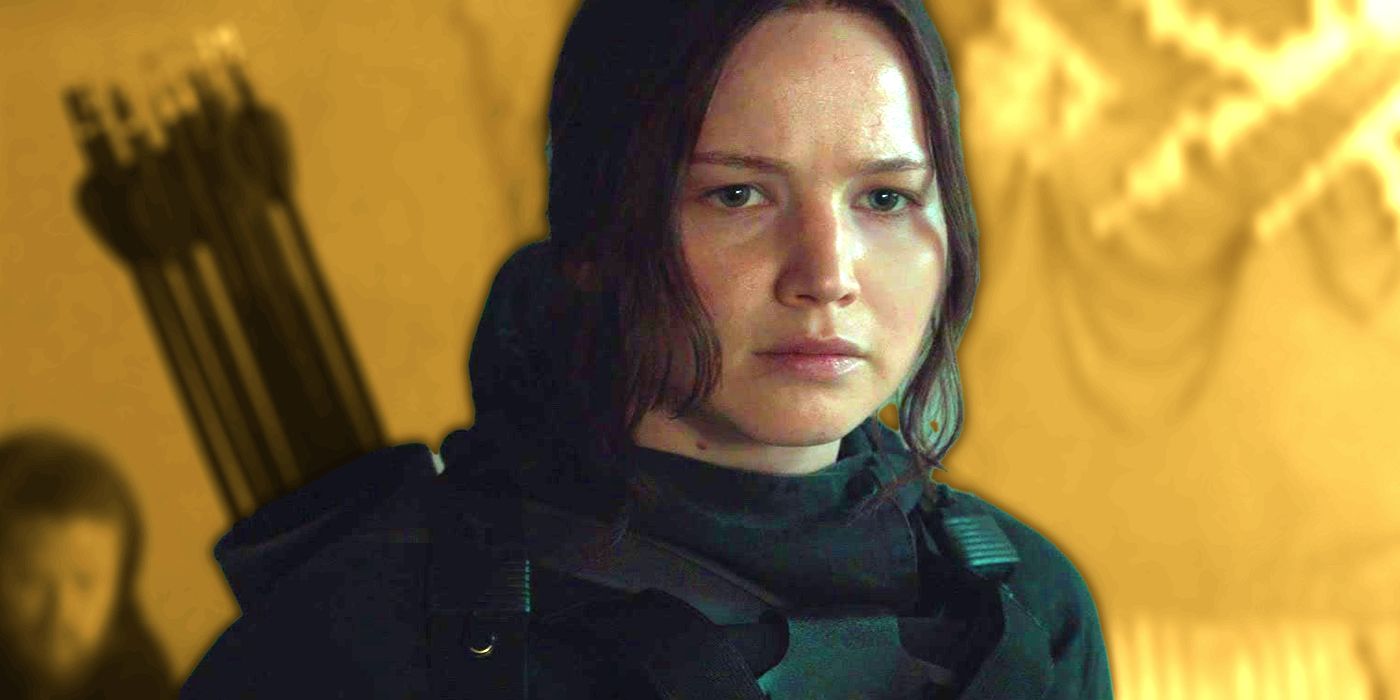 Jennifer Lawrence in The Hunger Games Mockingjay Part Two with a quiver