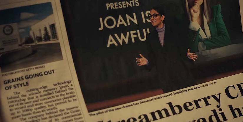 Joan Is Awful newspaper headline from Black Mirror