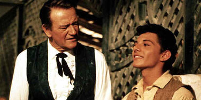 John Wayne and Frankie Avalon in The Alamo