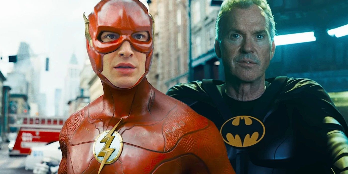 Keatons Batman and Millers Barry Allen in The Flash movie